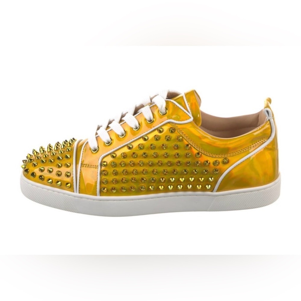 $995 CHRISTIAN LOUBOUTIN Patent Leather Psychic SPIKES Low-Tops 42.5 EU 9.5 US - Picture 4 of 8